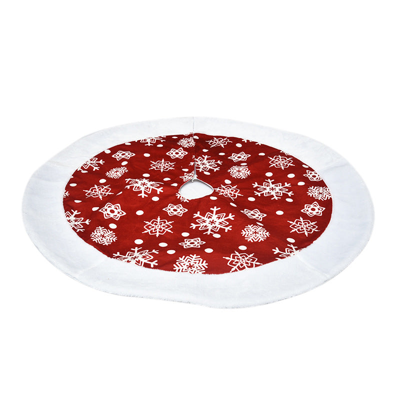 Ruby Snowflake Christmas tree skirt, 39 in