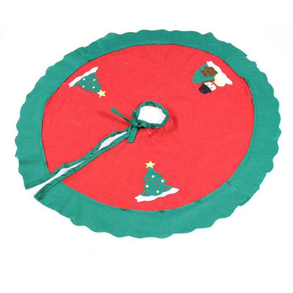 Felt Forest Christmas tree skirt, 24 in
