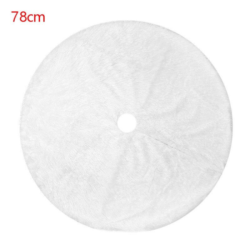 Snow Plush white tree skirt, flat lay