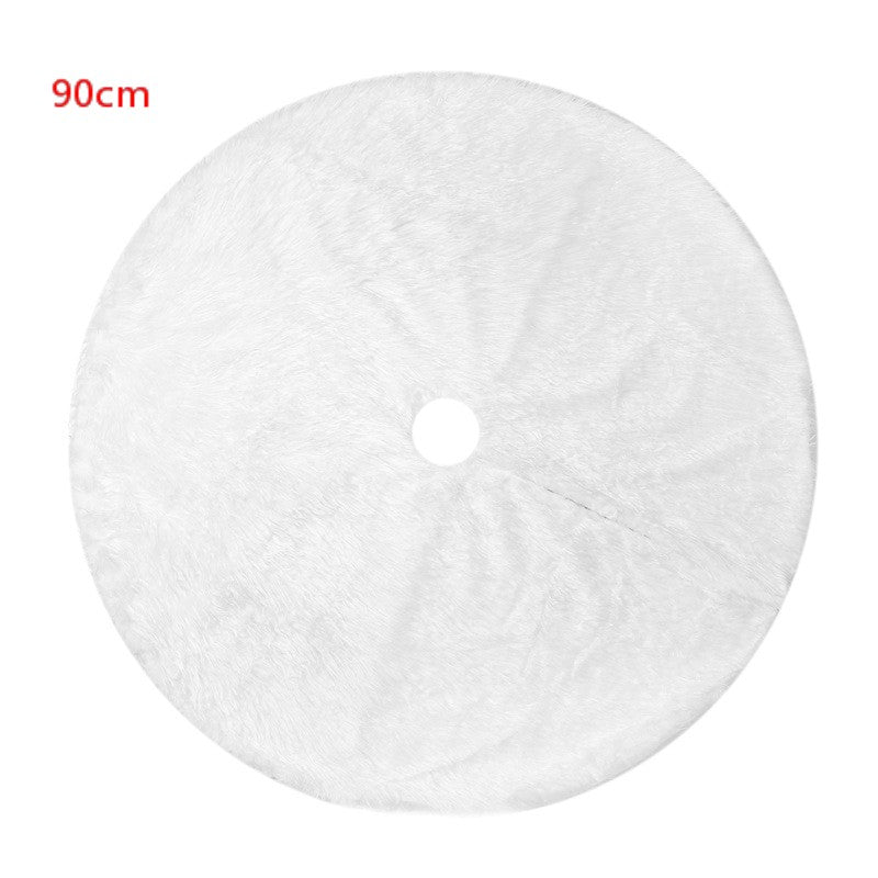 Snow Plush Christmas tree skirt, 35 in