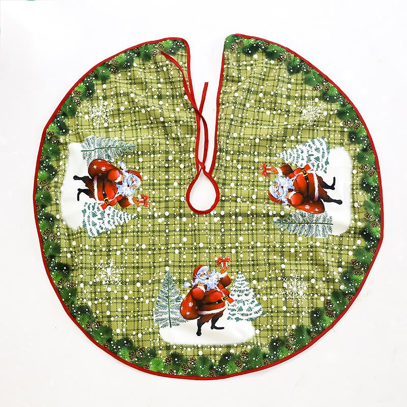 Santa's Plaid Christmas tree skirt, 35 in