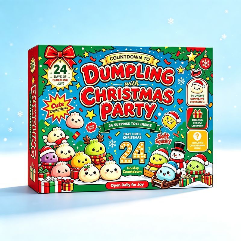 Frosted Blue advent calendar box design
