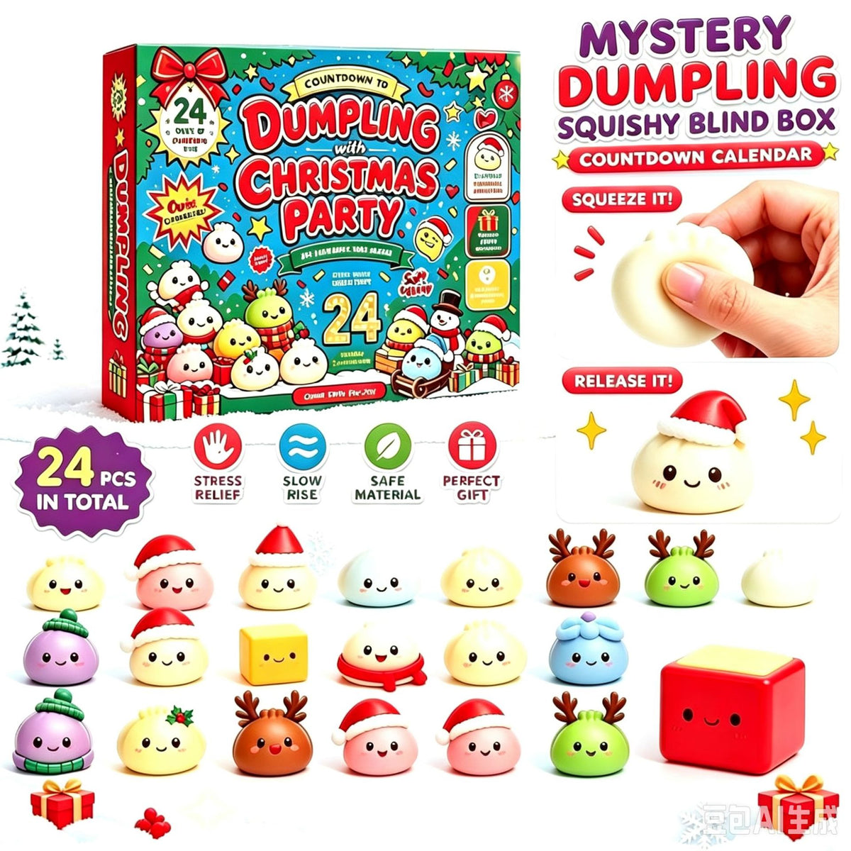 Squeeze and release: slow-rise dumpling squishy