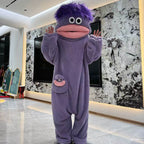 Group wearing Merry Muncher onesies in different colours