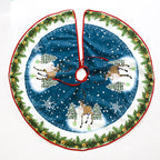 Midnight Reindeer Christmas tree skirt, 35 in