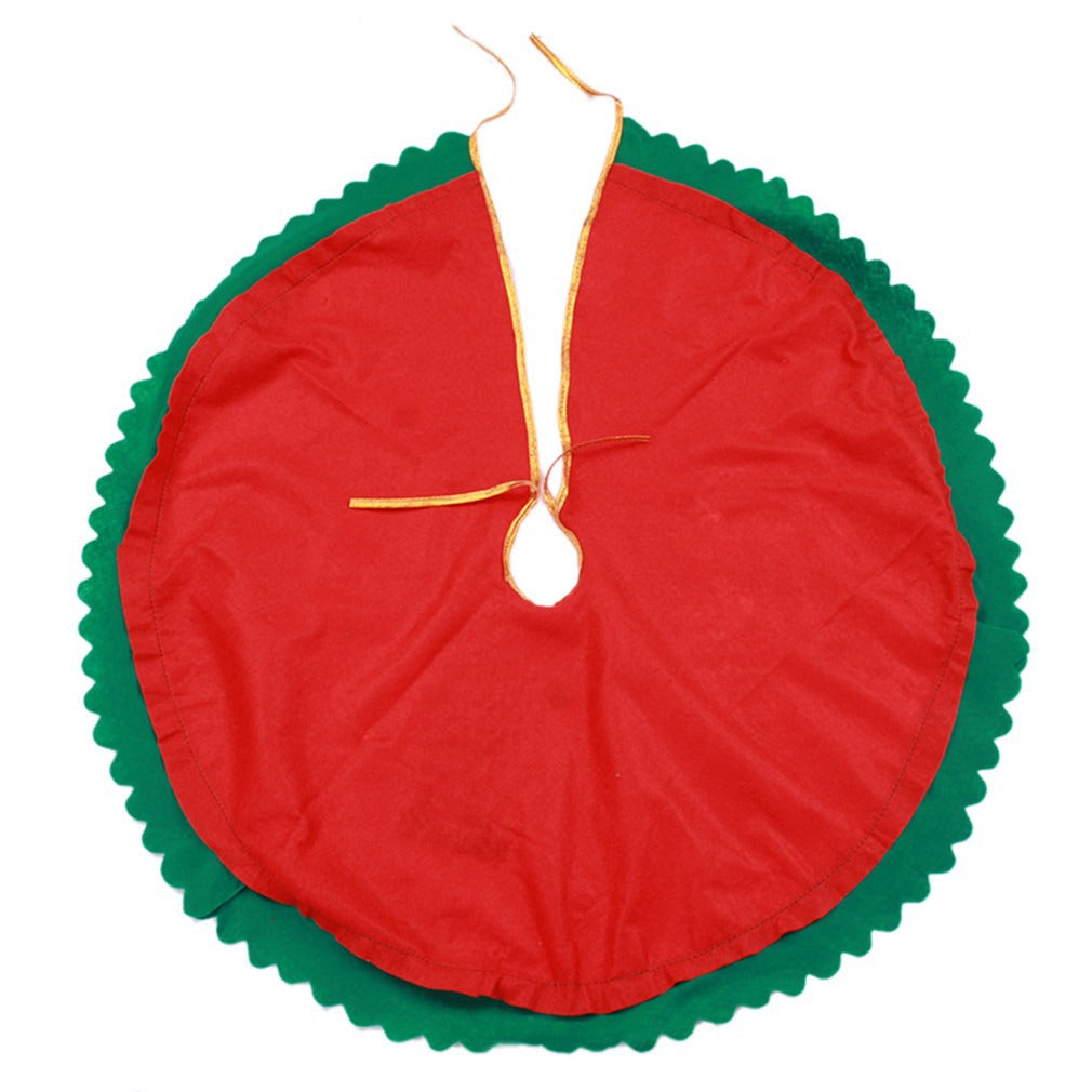 Classic Red Felt Christmas tree skirt, 24 in